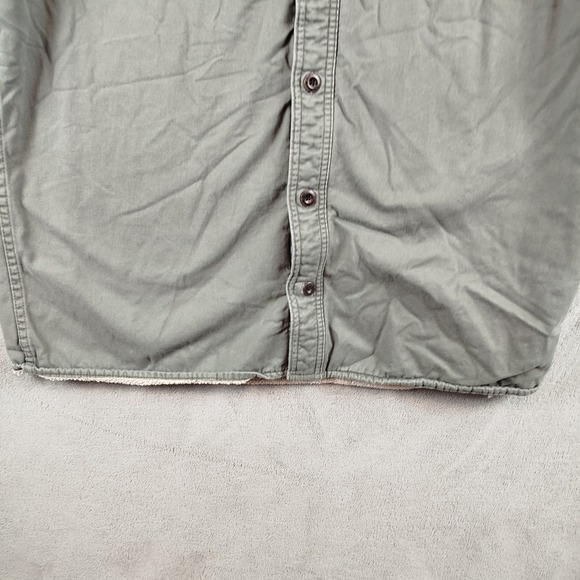Levis Strauss Trucker Button Jacket Sherpa Lined Olive Green Mens Sz Large - Picture 3 of 15